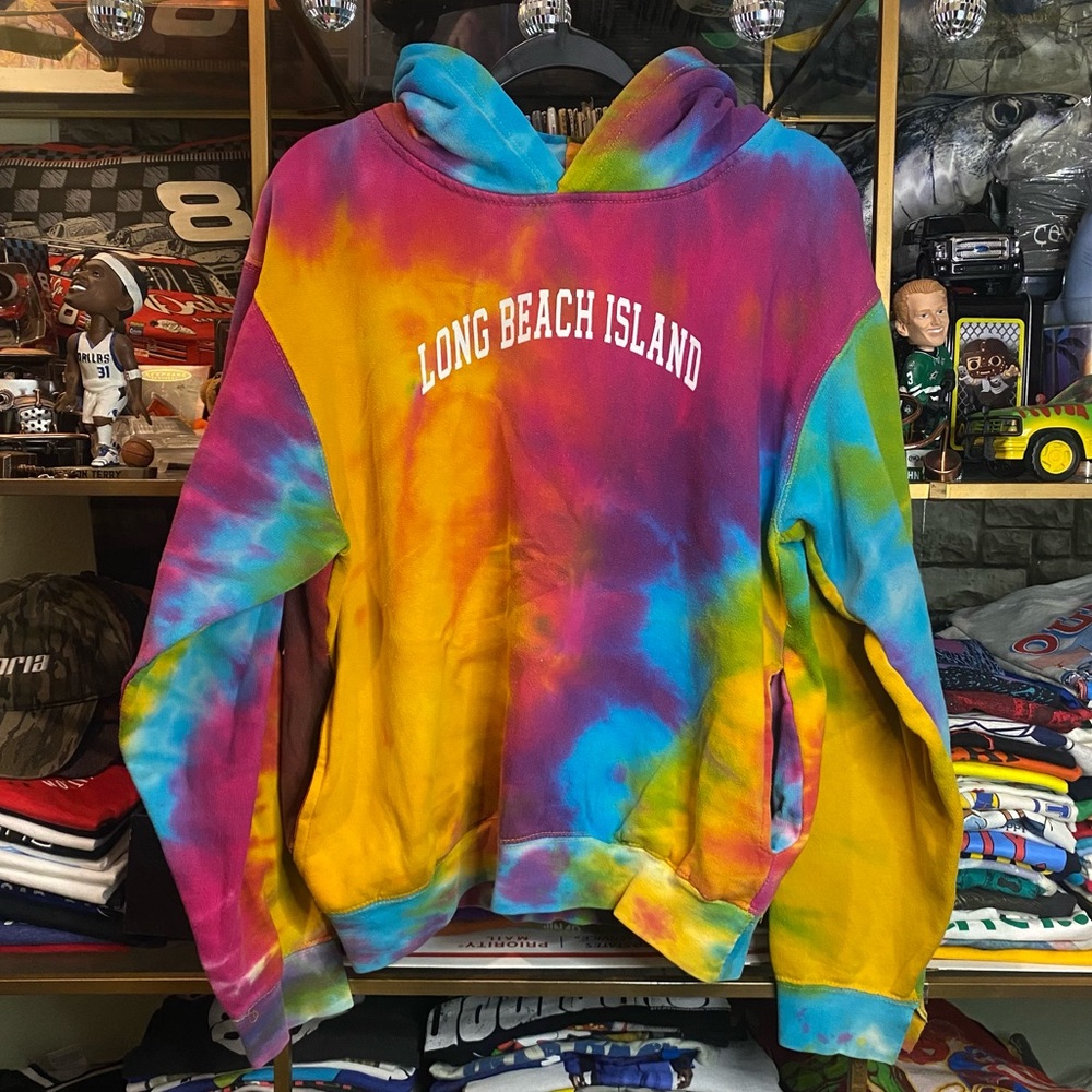 Long Beach Island Tie-Dye Pullover Hoodie Size Yth XL MV Sport